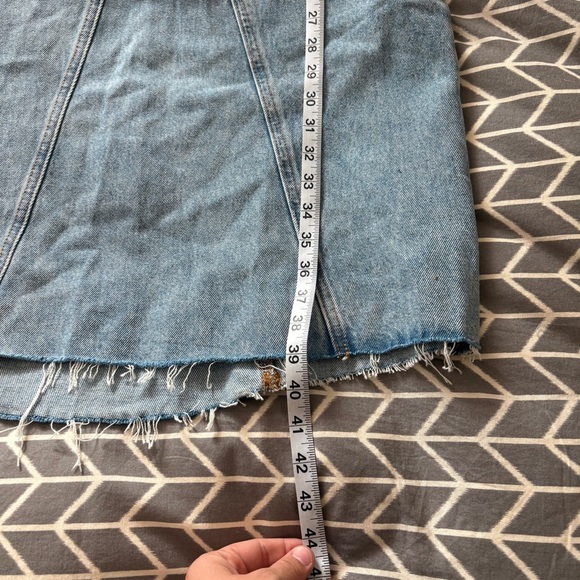 NWOT Levi's® Premium LONG ICON SKIRT Light Wash Blue Denim Women’s Jean Skirt. - Picture 14 of 16